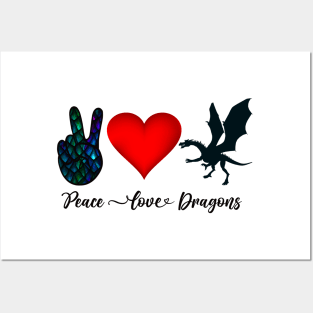 Peace, Love, Dragons Posters and Art